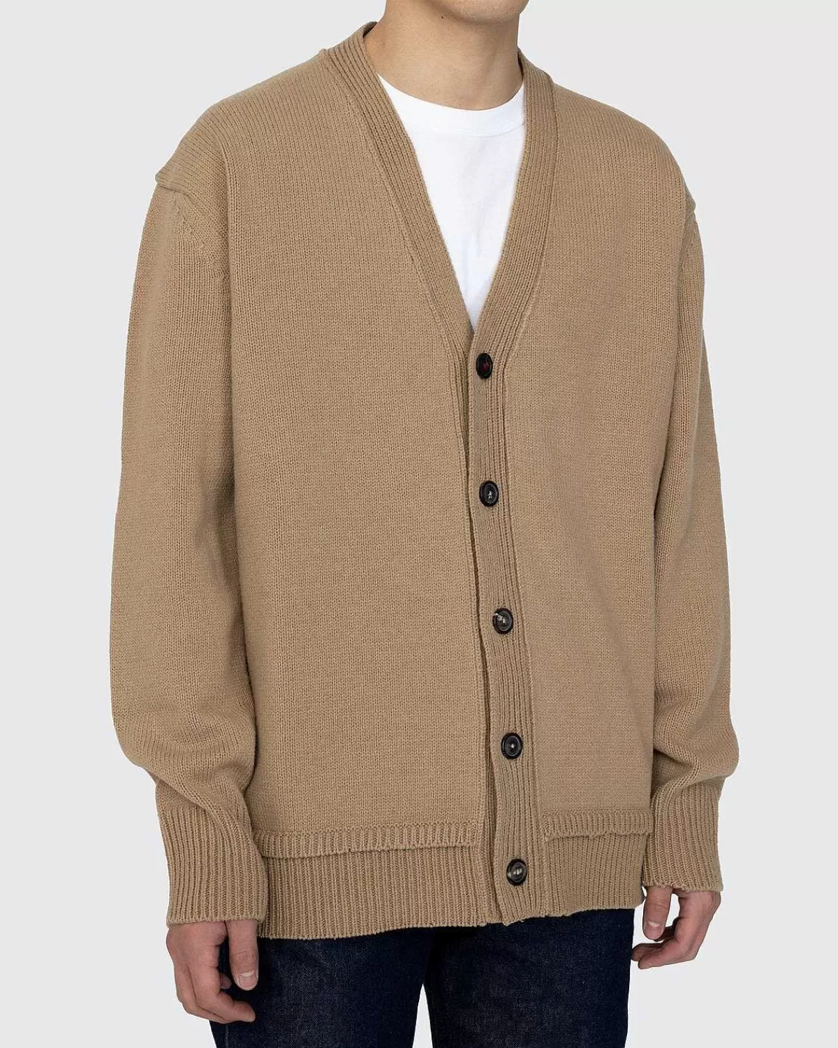 albue_patch_cardigan_beige_2.webp Strik>Maison Margiela Albue Patch Cardigan Beige