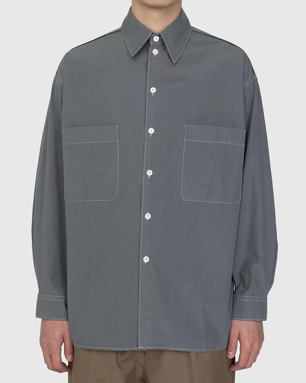 bomuld_poplin_skjorte_gra_2.webp Skjorter>Lemaire Bomuld Poplin Skjorte Gra