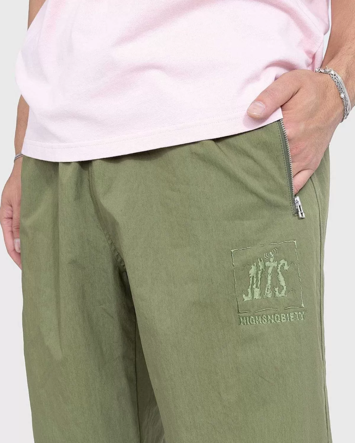 borstet_nylon_trackpants_gron_6.webp Bukser>NTS Borstet Nylon Trackpa Gron