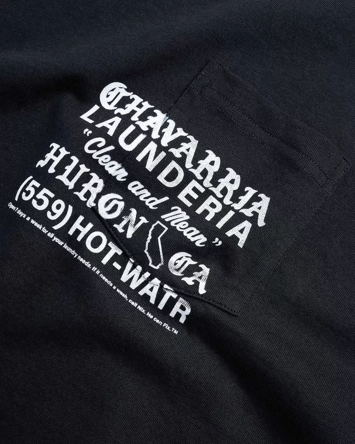 buffalo_pocket_tshirt_sort_8.webp T-Shirts>Willy Chavarria Buffalo Pocket T-Shirt Sort