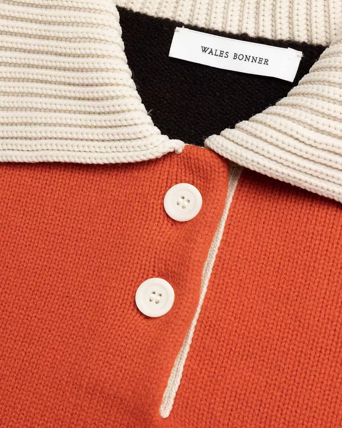 calm_polo_chestnut_brownivoryruby_red_6.webp T-Shirts>Wales Bonner Calm Polo Chestnut Brown/Ivory/Ruby Red