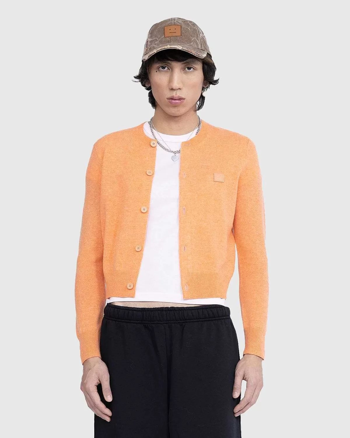 crewneck_cardigan_mandarin_orange_melange_2.webp Strik>Acne Studios Crewneck Cardigan Mandarin Orange Melange