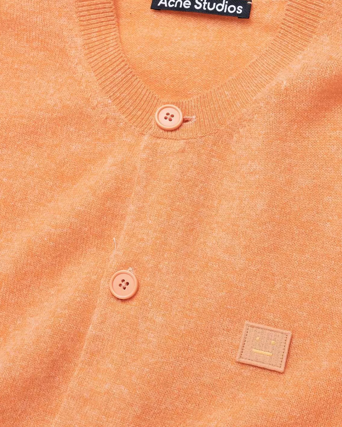 crewneck_cardigan_mandarin_orange_melange_6.webp Strik>Acne Studios Crewneck Cardigan Mandarin Orange Melange