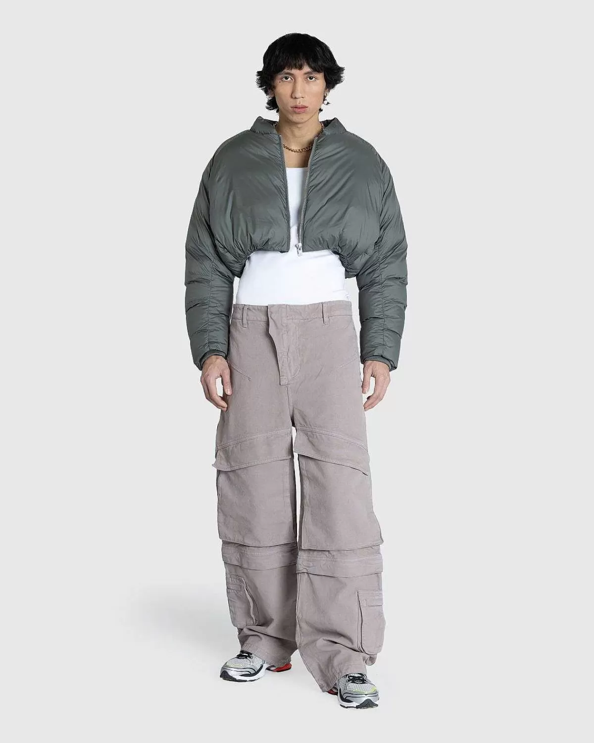 cropped_pillow_bomber_moss_3.webp Overtøj>Entire Studios Cropped Pillow Bomber Moss