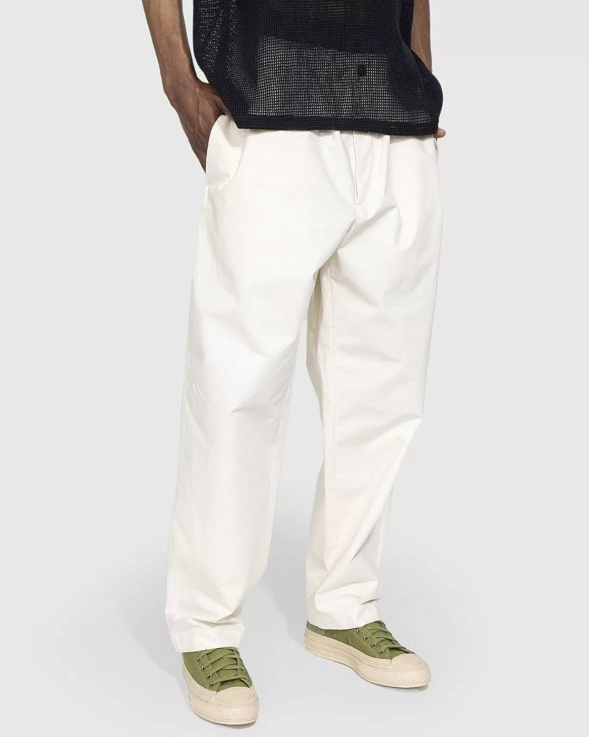 cropped_straight_leg_bukser_beige_2.webp Bukser>Jil Sander Cropped Straight Leg Bukser Beige