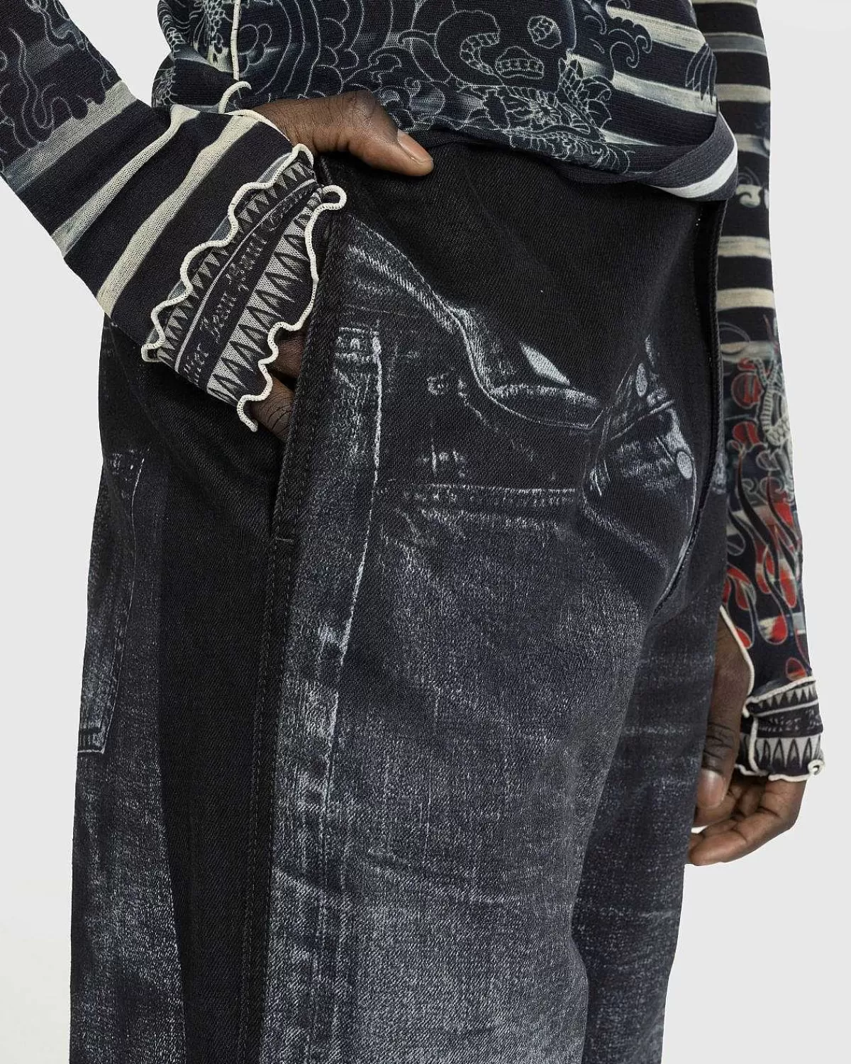 denim_trompe_loeil_jeans_sortgra_7.webp Bukser>Jean Paul Gaultier Denim Trompe L'Oeil Jeans Sort/Gra