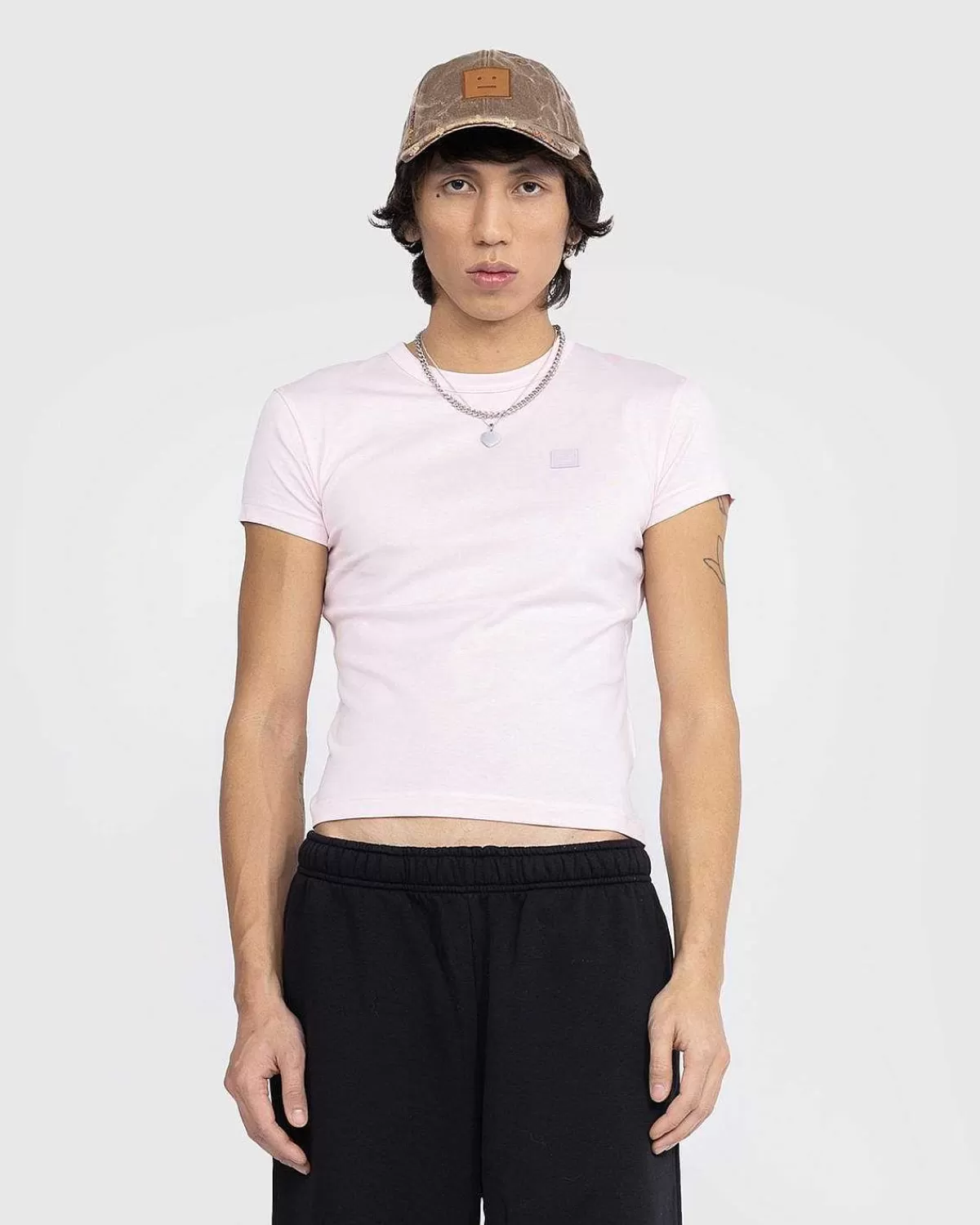 fitted_crewneck_tshirt_lys_pink_2.webp T-Shirts>Acne Studios Fitted Crewneck T-Shirt Lys Pink