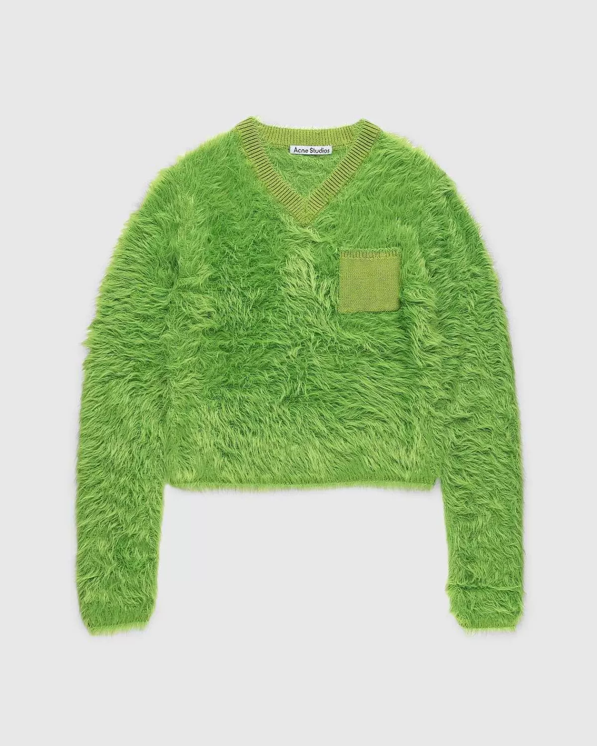 fluffy_vhals_troje_1.webp Strik>Acne Studios Fluffy V-Hals Troje