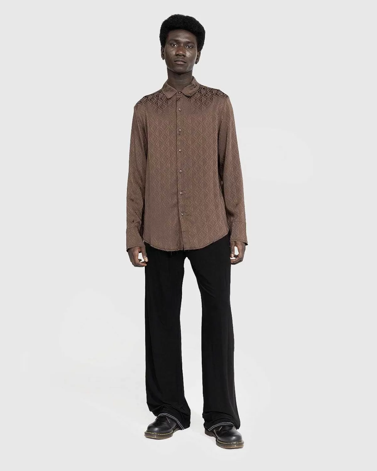 Bukser>Marine Serre Fluid Jersey Baggy Pants Sort