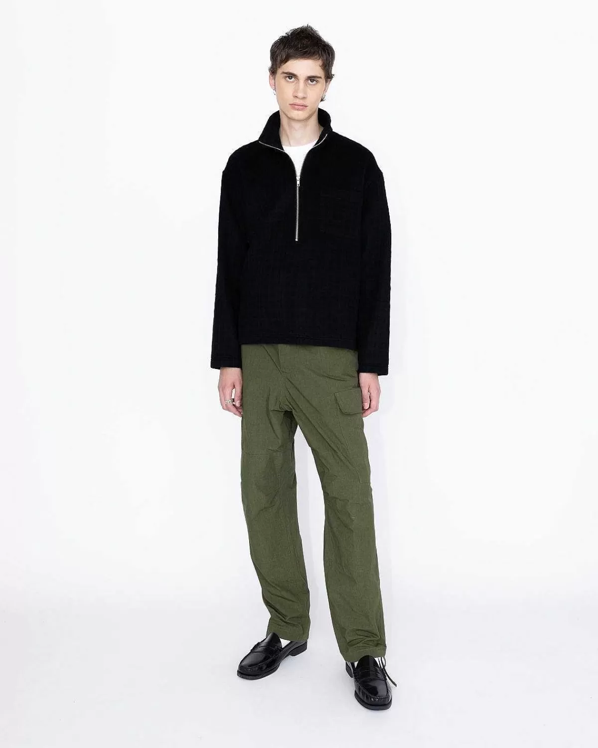 forstaerket_nylon_cargo_buks_khaki_5.webp Bukser>Highsnobiety HS05 Forstaerket Nylon Cargo Buks Khaki