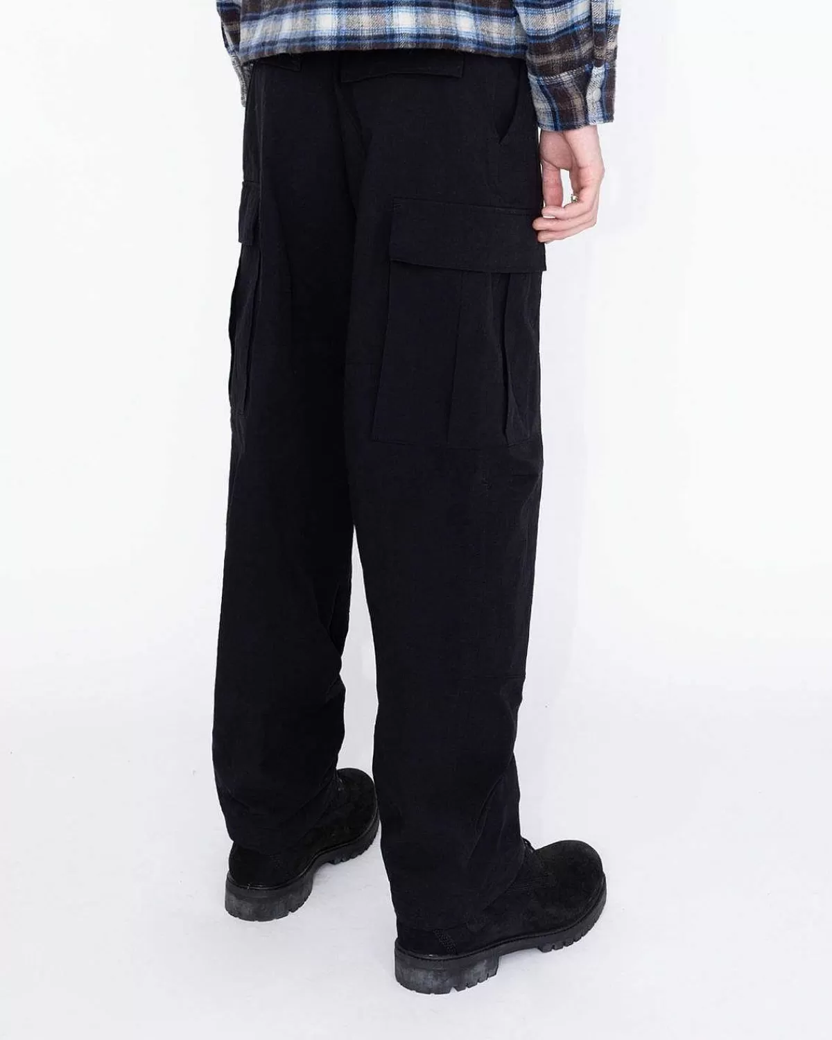 forstaerket_nylon_cargo_buks_sort_4.webp Bukser>Highsnobiety HS05 Forstaerket Nylon Cargo Buks Sort