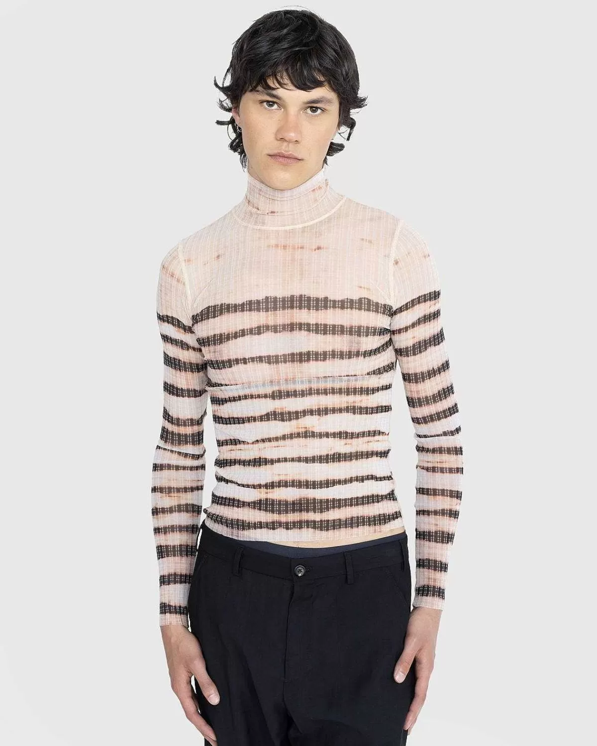 hojhalset_langaermet_printet_stribet_top_ecrubrun_2.webp Strik>Jean Paul Gaultier Hojhalset Langaermet Printet Stribet Top Ecru/Brun