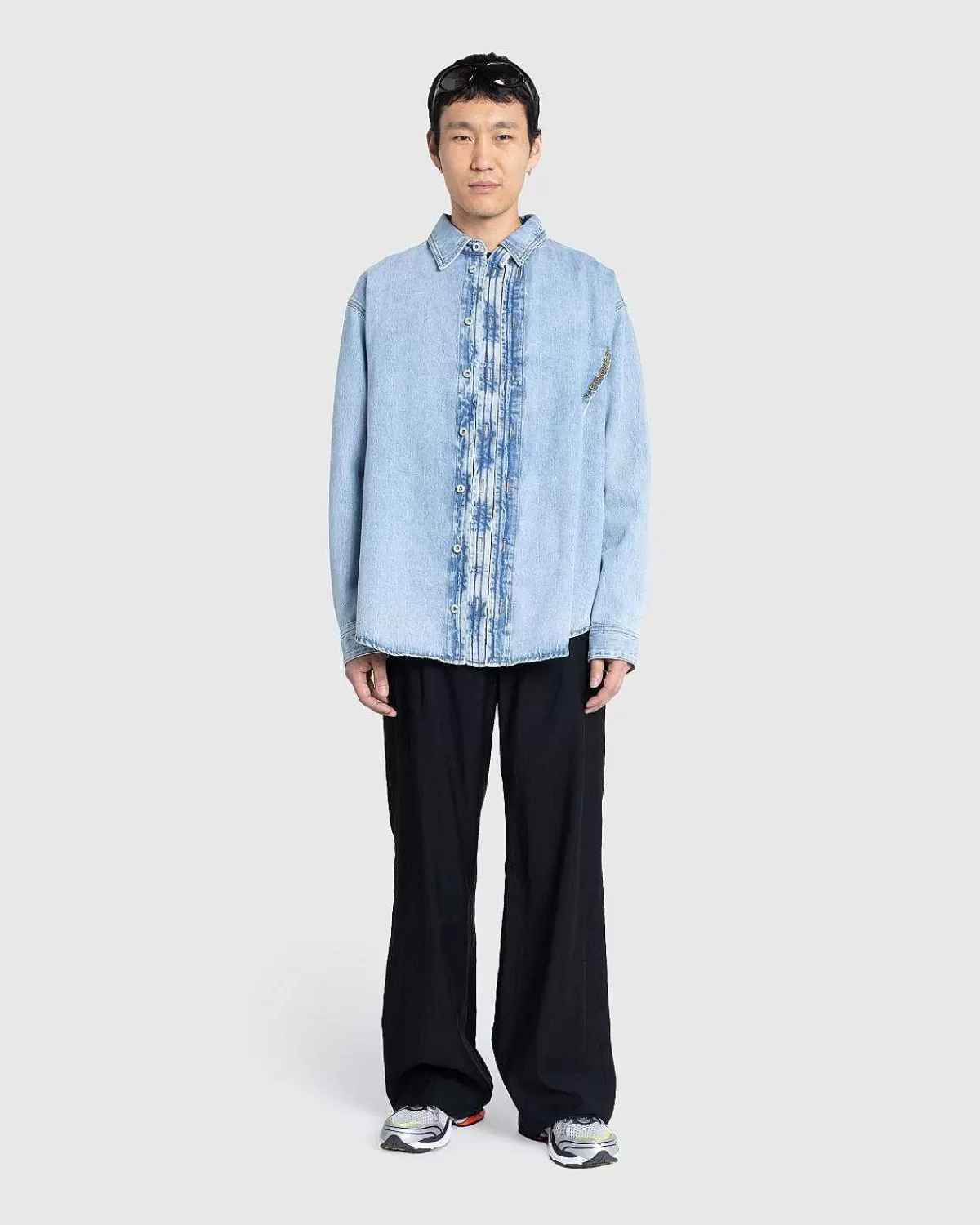 hook_and_eye_denim_shirt_ice_blue_3.webp Skjorter>Y/Project Hook And Eye Denim Shirt Ice Blue