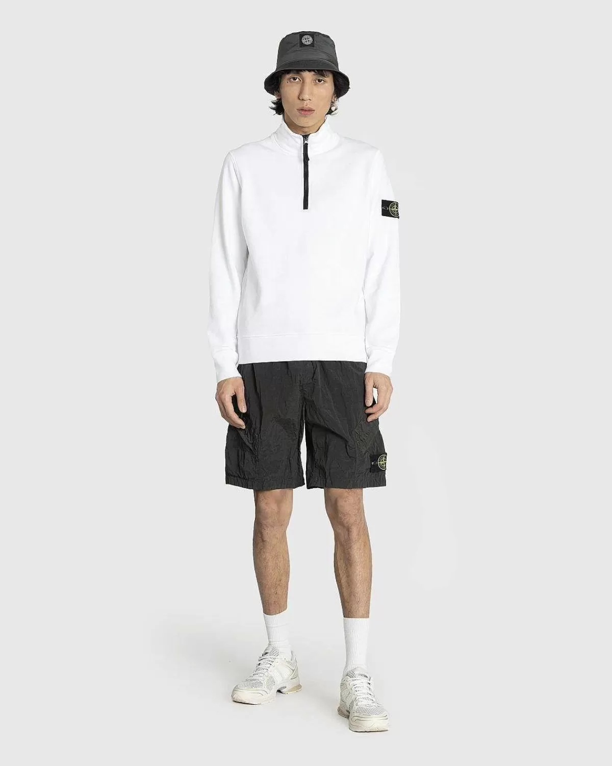 hvid_sweatshirt_med_halv_lynlas_3.webp Sveder>Stone Island Hvid Sweatshirt Med Halv Lynlas