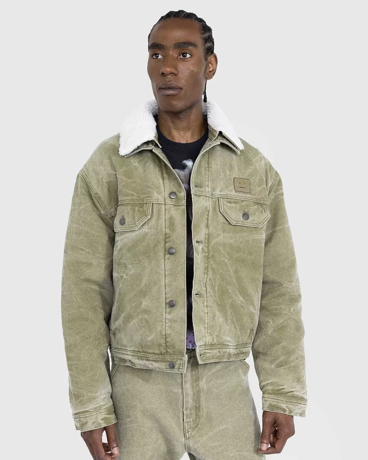 kanvas_polstret_jakke_khaki_beige_2.webp Overtøj>Acne Studios Kanvas Polstret Jakke Khaki Beige