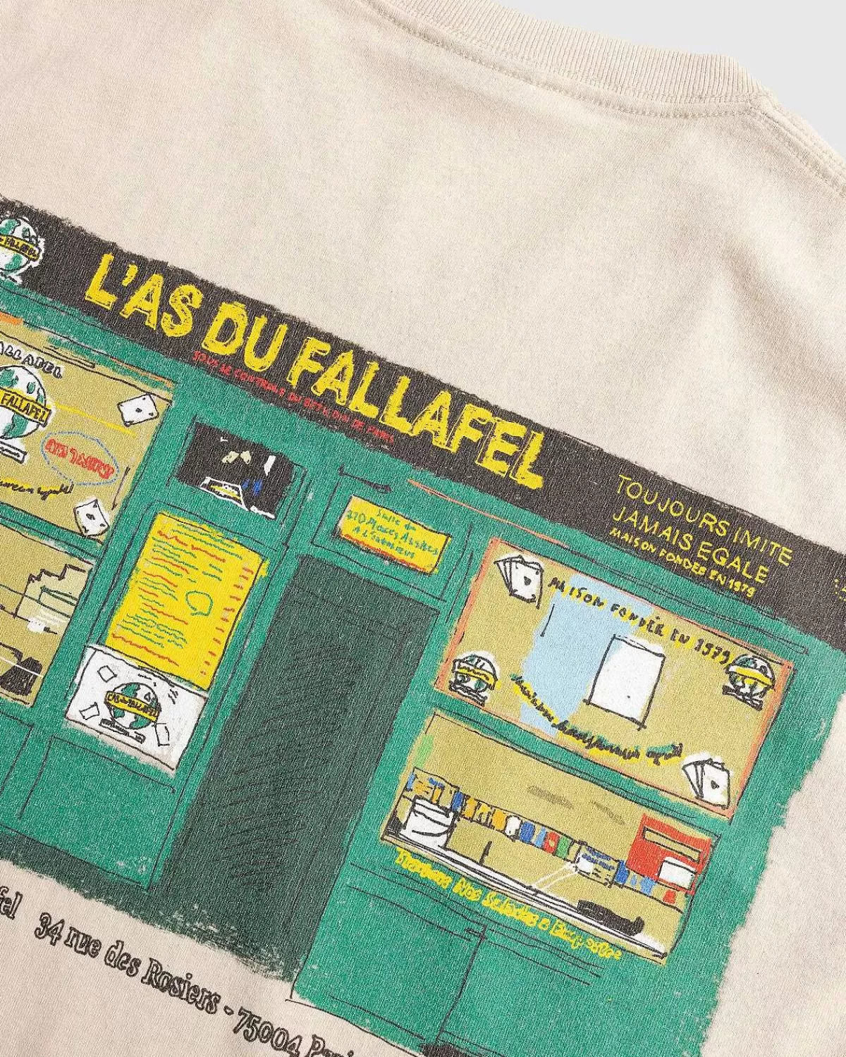 kortaermet_tshirt_offwhite_8.webp T-Shirts>L'As du Fallafel Kortaermet T-Shirt Off-White