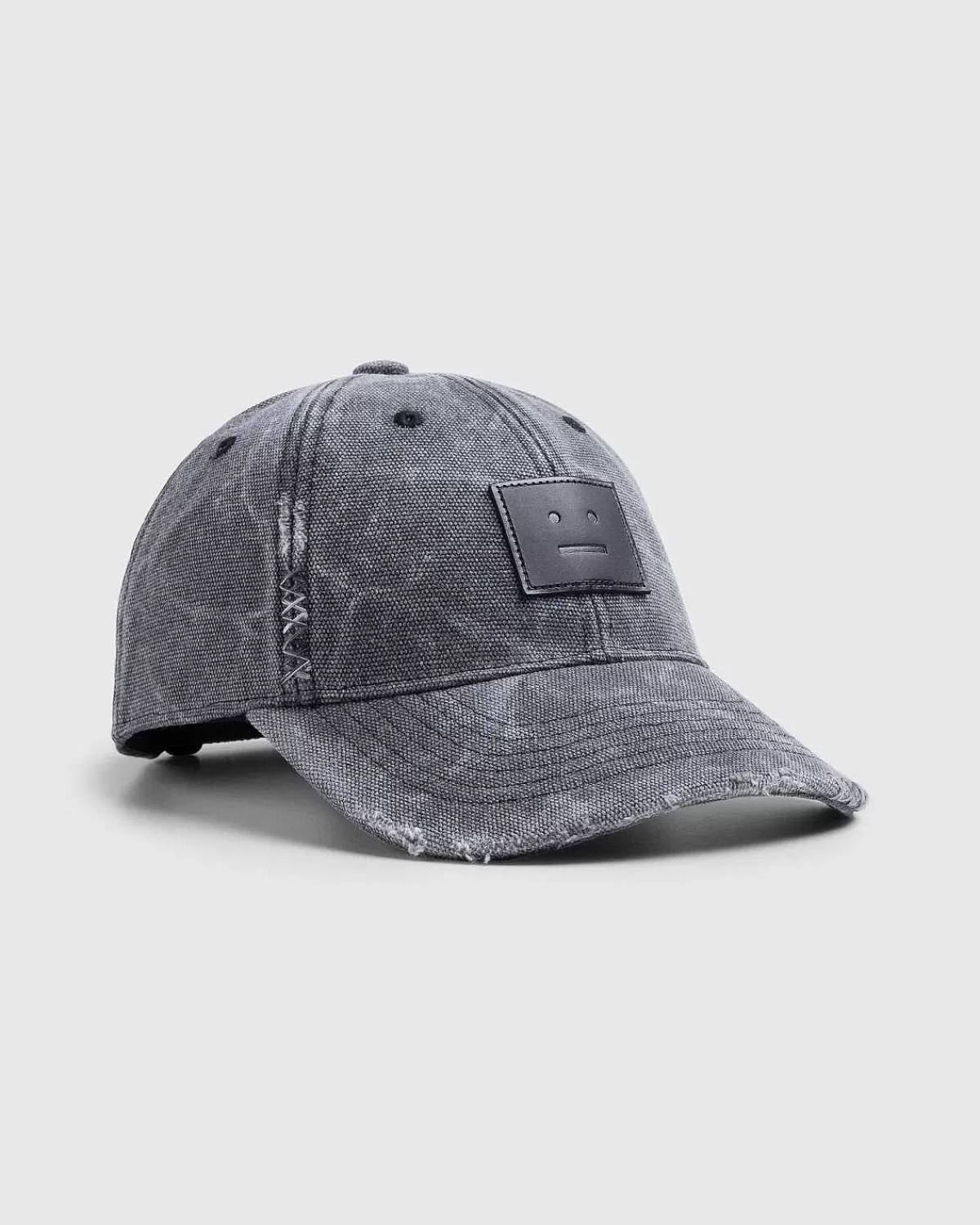 laeder_face_patch_cap_carbon_grey_1.webp Hatte>Acne Studios Laeder Face Patch Cap Carbon Grey