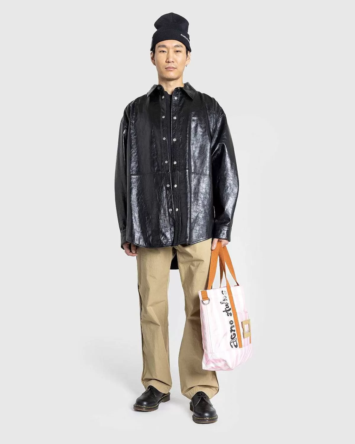 laederskjortejakke_sort_3.webp Skjorter>Acne Studios Laederskjortejakke Sort