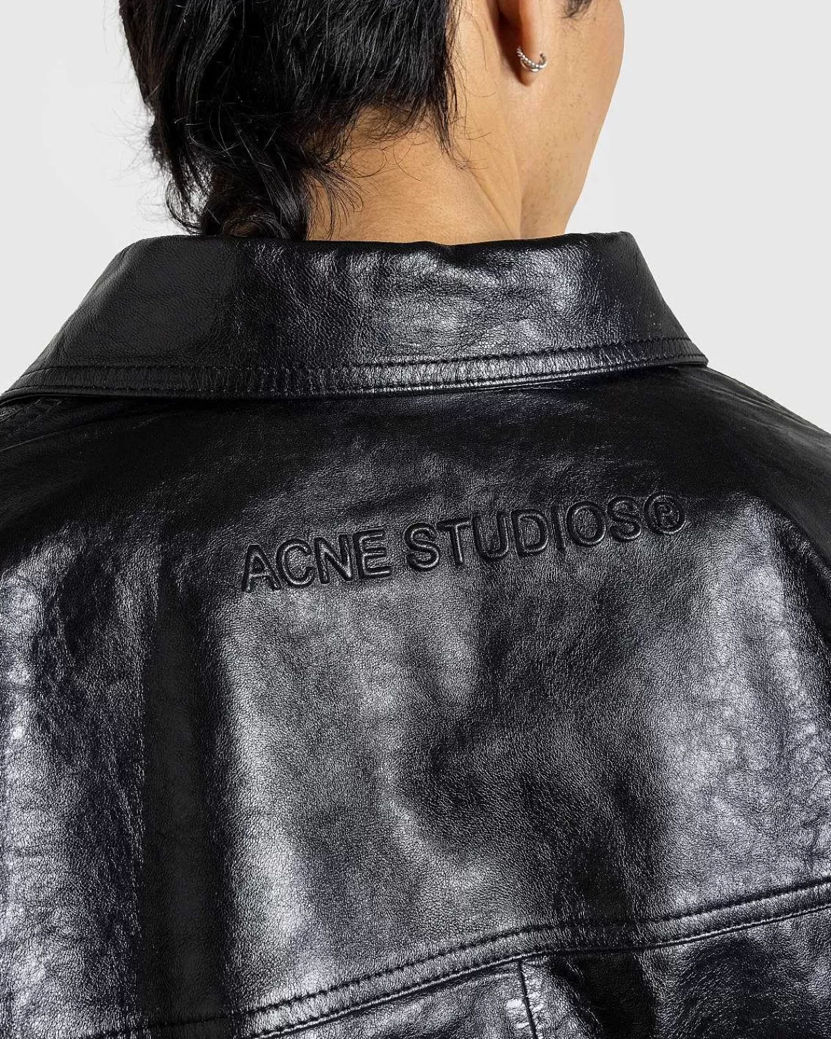 laederskjortejakke_sort_5.webp Skjorter>Acne Studios Laederskjortejakke Sort