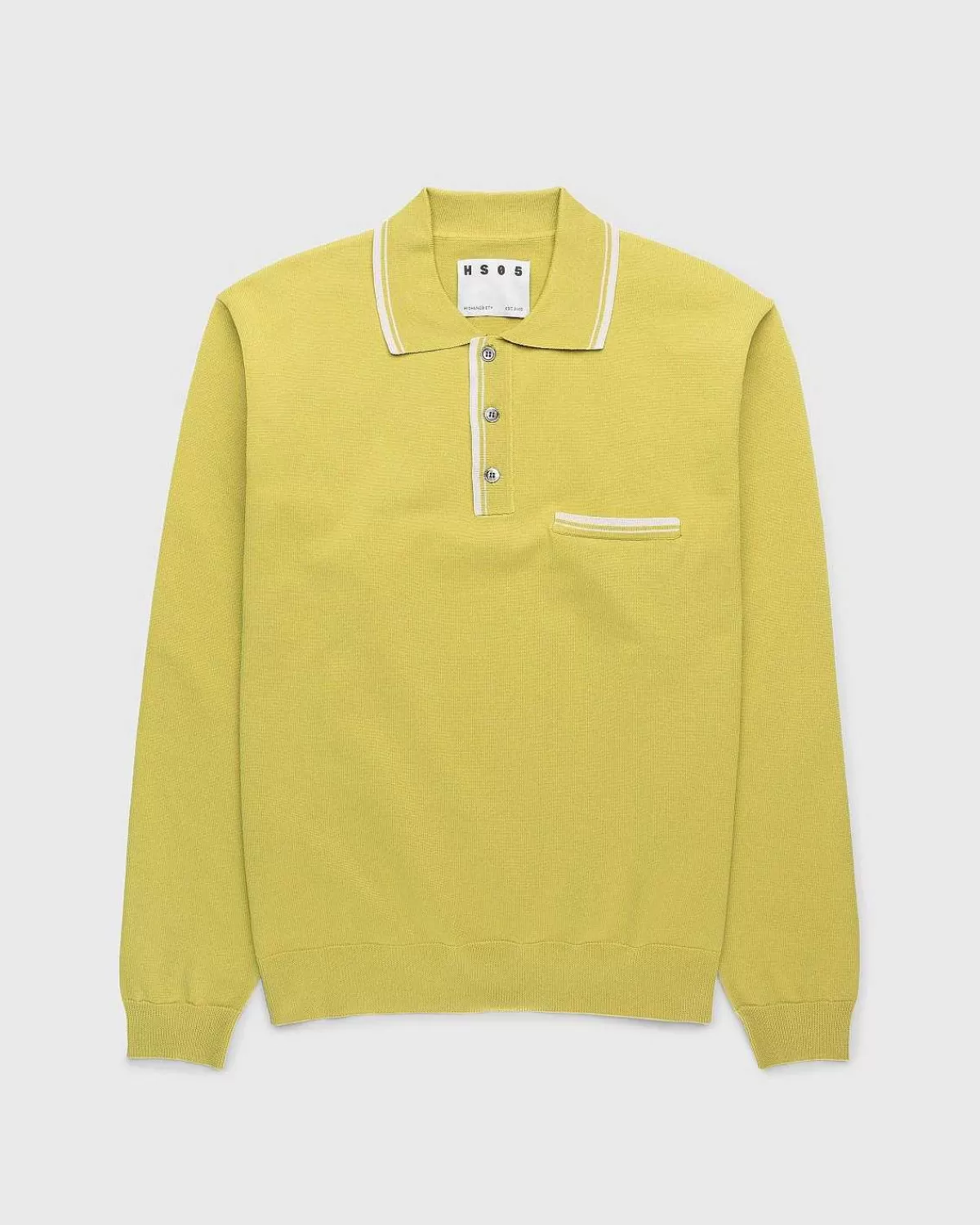 langaermet_strik_polo_gron_1.webp T-Shirts>Highsnobiety HS05 Langaermet Strik Polo Gron
