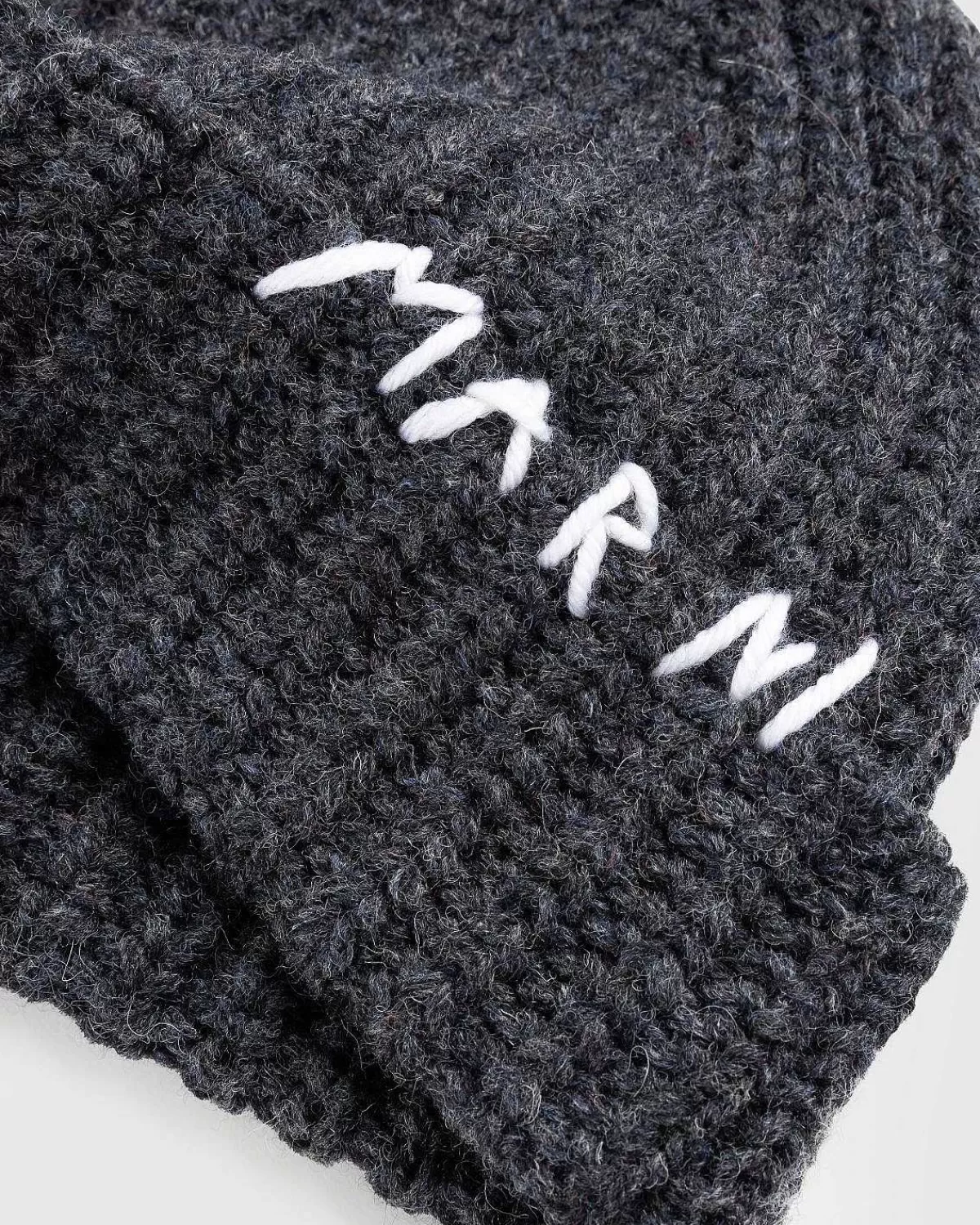 logo_beanie_gra_4.webp Vinter Tilbehør>Marni Logo Beanie Gra