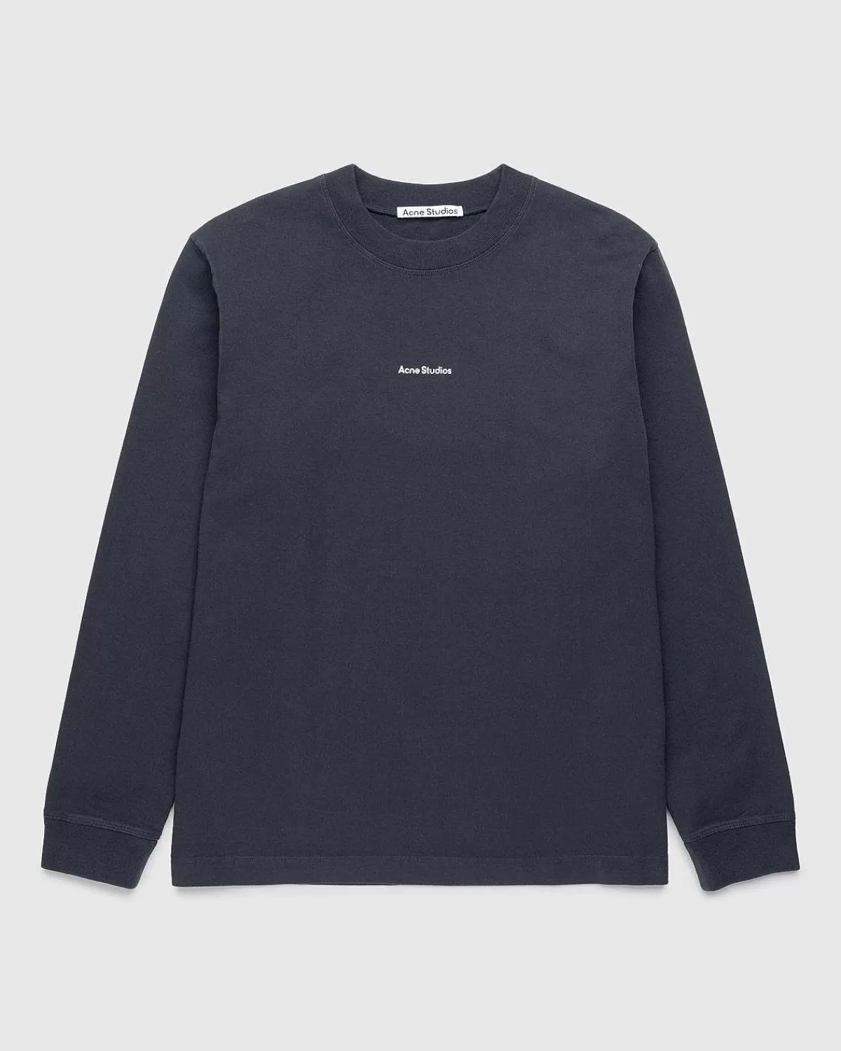 logo_langaermet_tshirt_sort_1.webp T-Shirts>Acne Studios Logo Langaermet T-Shirt Sort