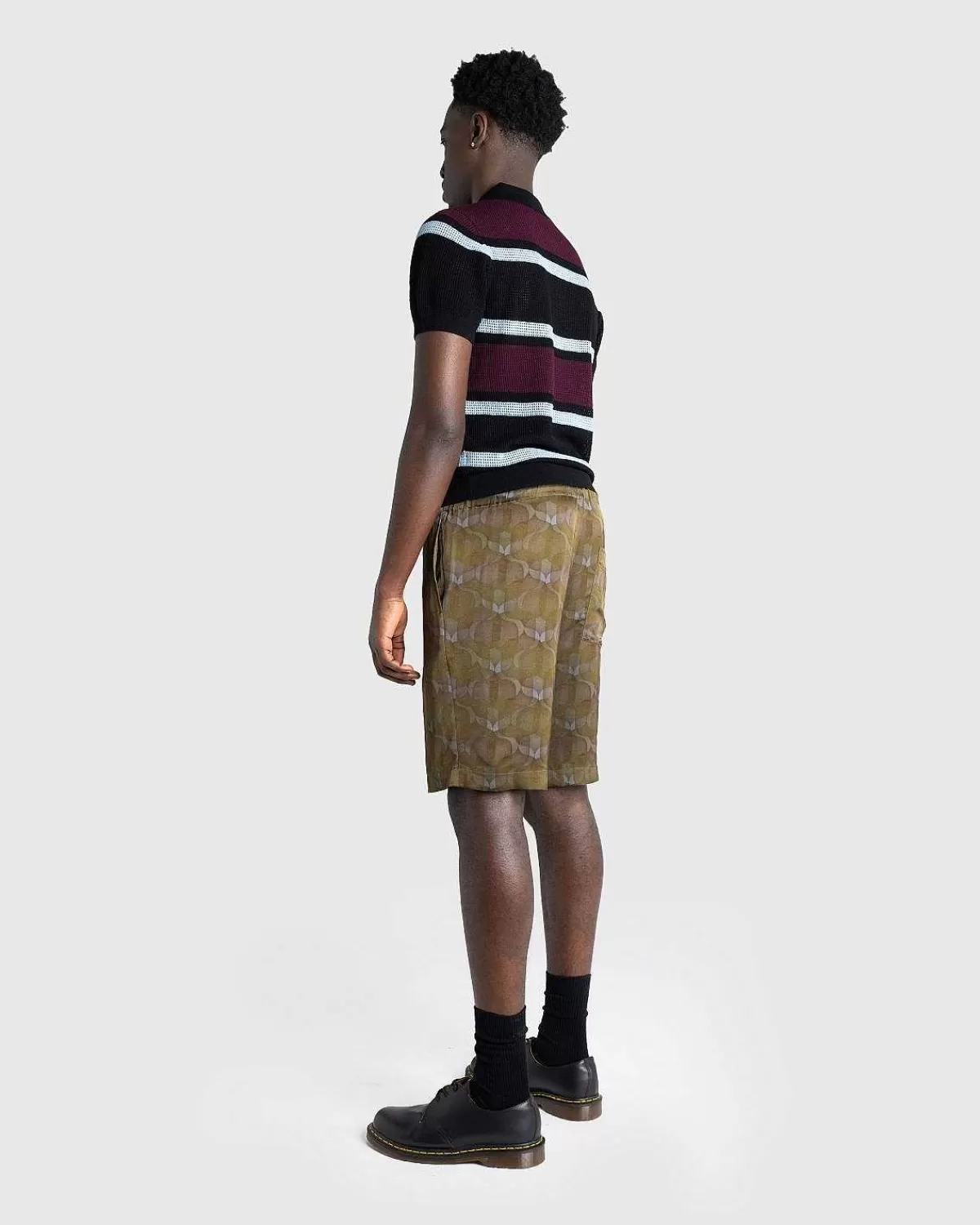 mindo_strik_polo_sortstriber_4.webp T-Shirts>Dries van Noten Mindo Strik Polo Sort/Striber