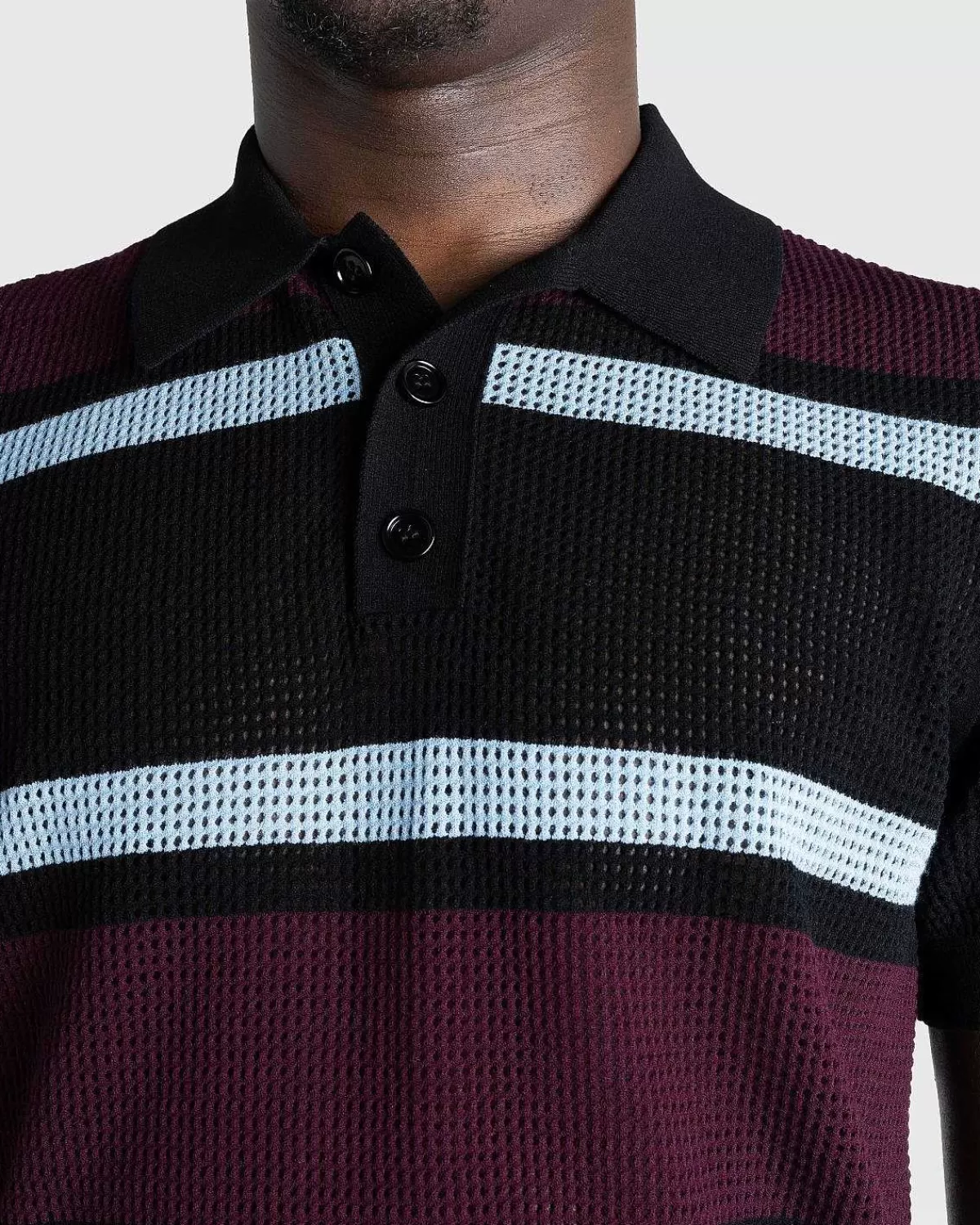mindo_strik_polo_sortstriber_5.webp T-Shirts>Dries van Noten Mindo Strik Polo Sort/Striber