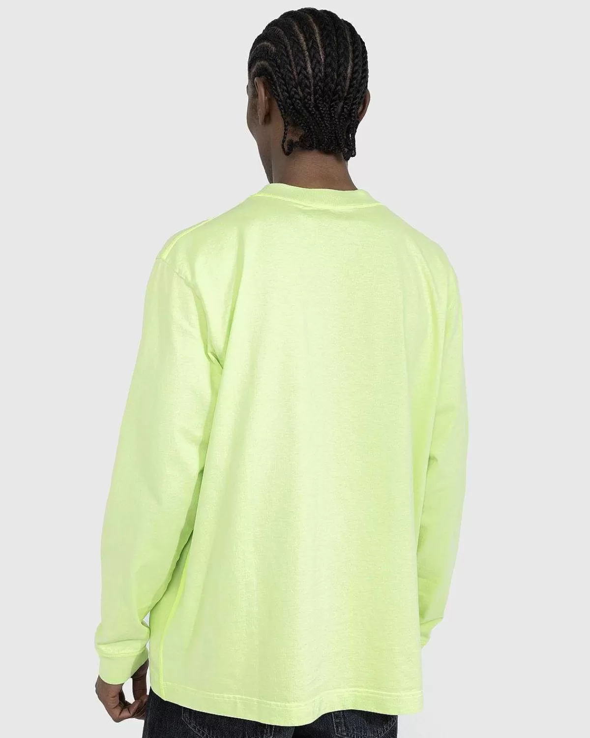 okologisk_bomuld_logo_langaermet_tshirt_fluo_gron_3.webp T-Shirts>Acne Studios Okologisk Bomuld Logo Langaermet T-Shirt Fluo Gron