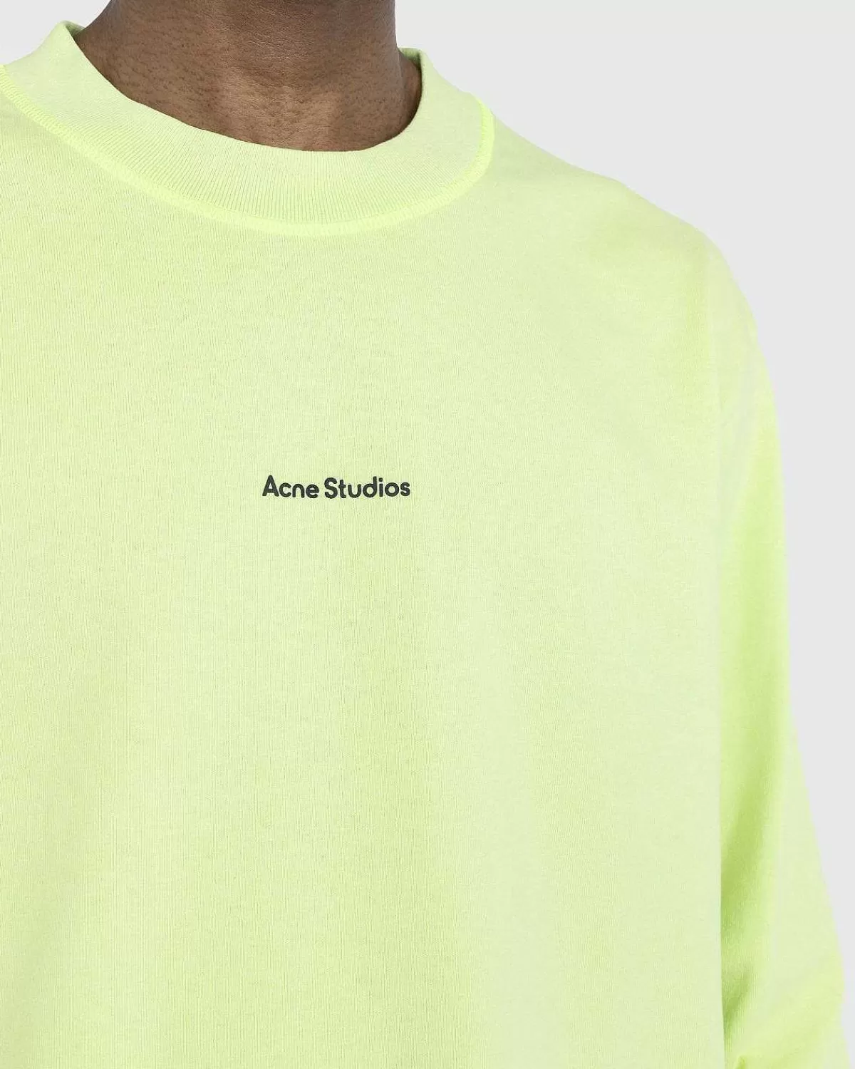 okologisk_bomuld_logo_langaermet_tshirt_fluo_gron_4.webp T-Shirts>Acne Studios Okologisk Bomuld Logo Langaermet T-Shirt Fluo Gron