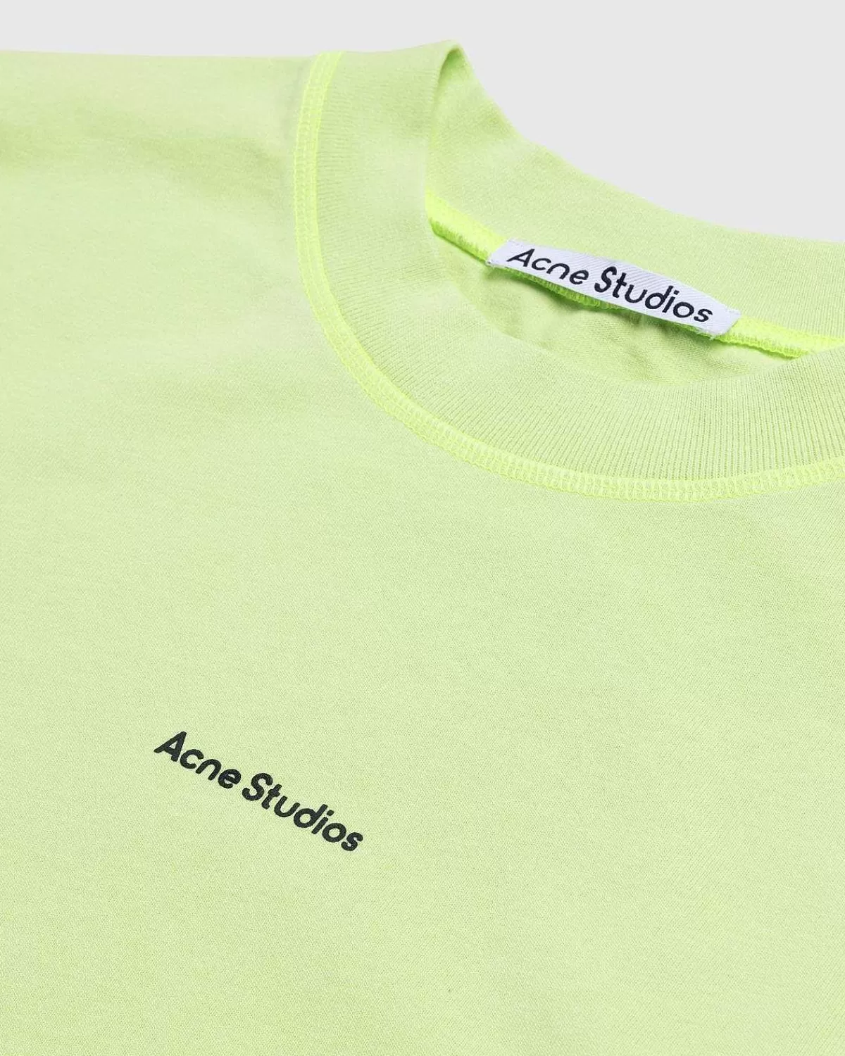 okologisk_bomuld_logo_langaermet_tshirt_fluo_gron_5.webp T-Shirts>Acne Studios Okologisk Bomuld Logo Langaermet T-Shirt Fluo Gron