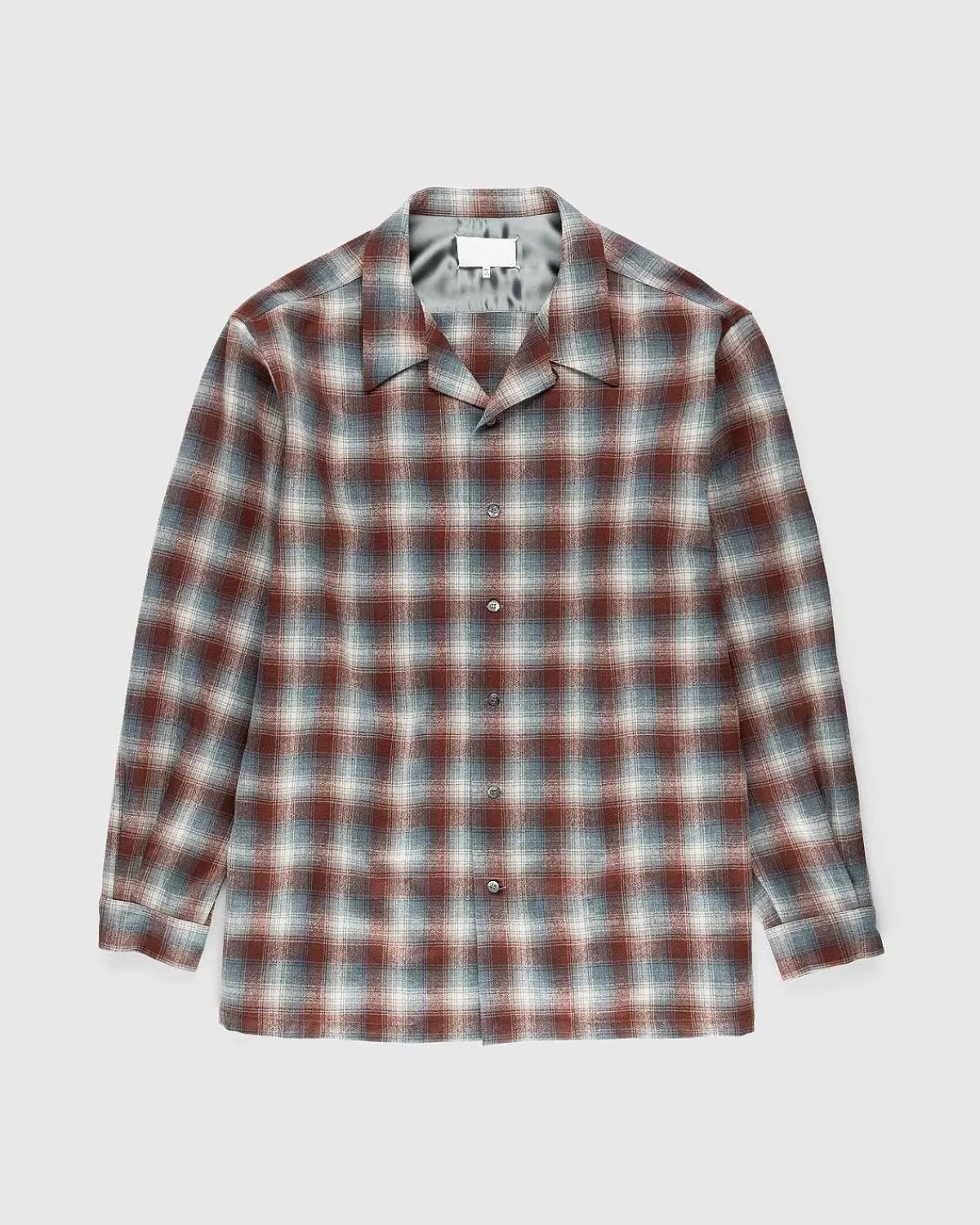oversized_ternet_uld_buttondown_skjorte_multi_1.webp Skjorter>Maison Margiela Oversized Ternet Uld Button-Down Skjorte Multi