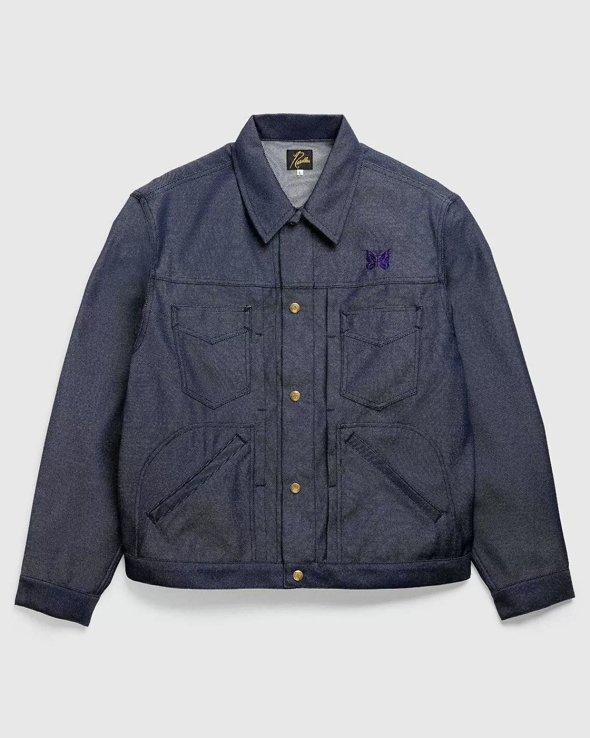 penny_jean_jacket_poly_twill_navy_1.webp Overtøj>Needles Penny Jean Jacket Poly Twill Navy