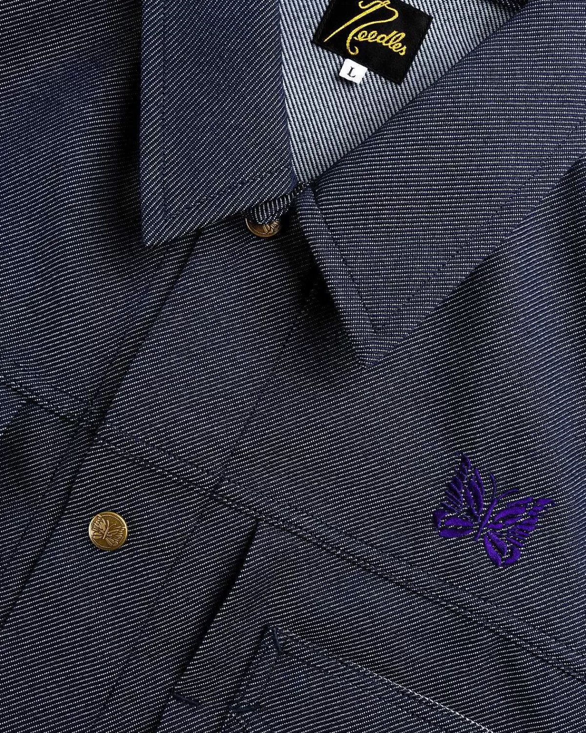penny_jean_jacket_poly_twill_navy_6.webp Overtøj>Needles Penny Jean Jacket Poly Twill Navy