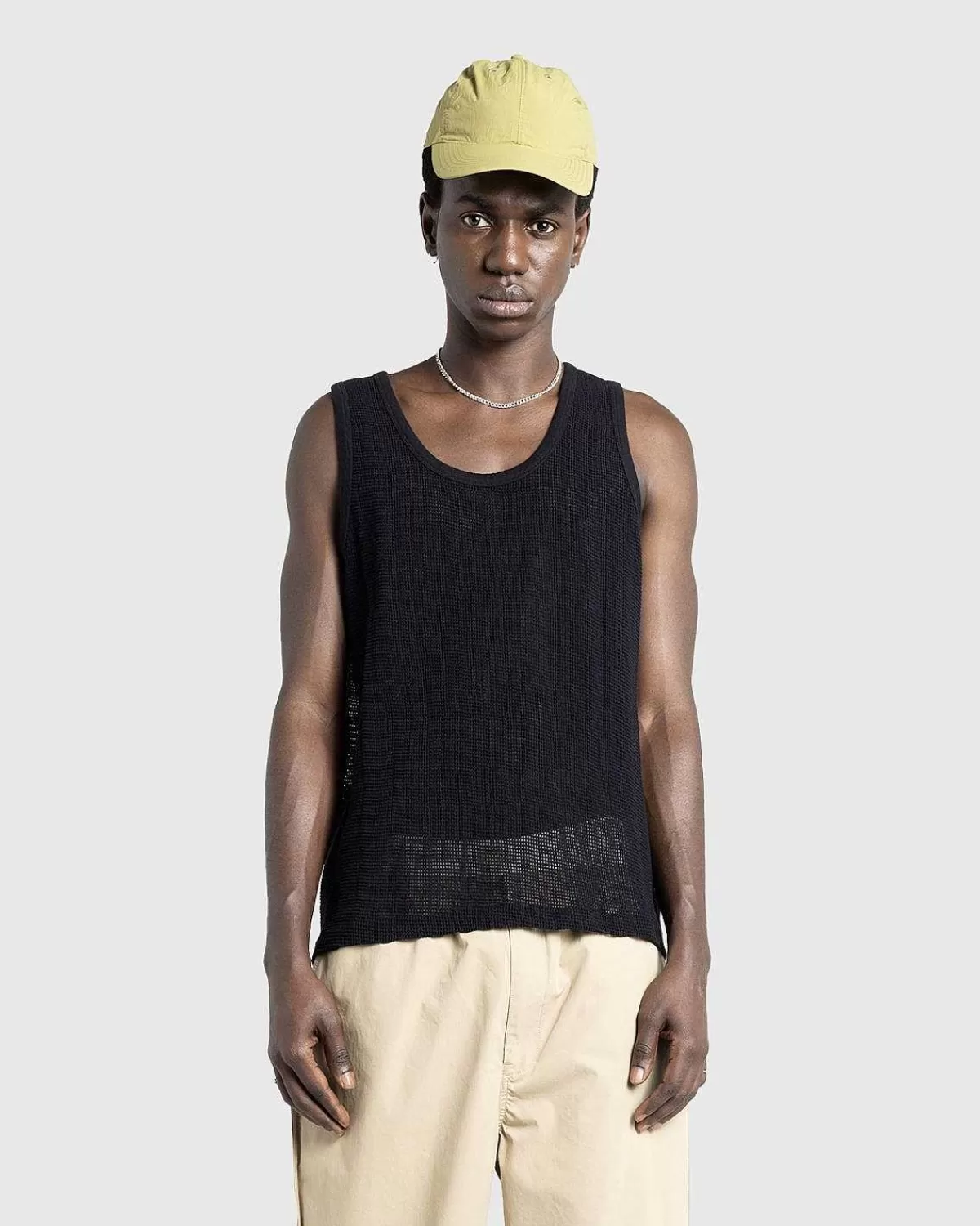 pigmentfarvet_mesh_tanktop_sort_3.webp T-Shirts>Highsnobiety HS05 Pigmentfarvet Mesh Tanktop Sort