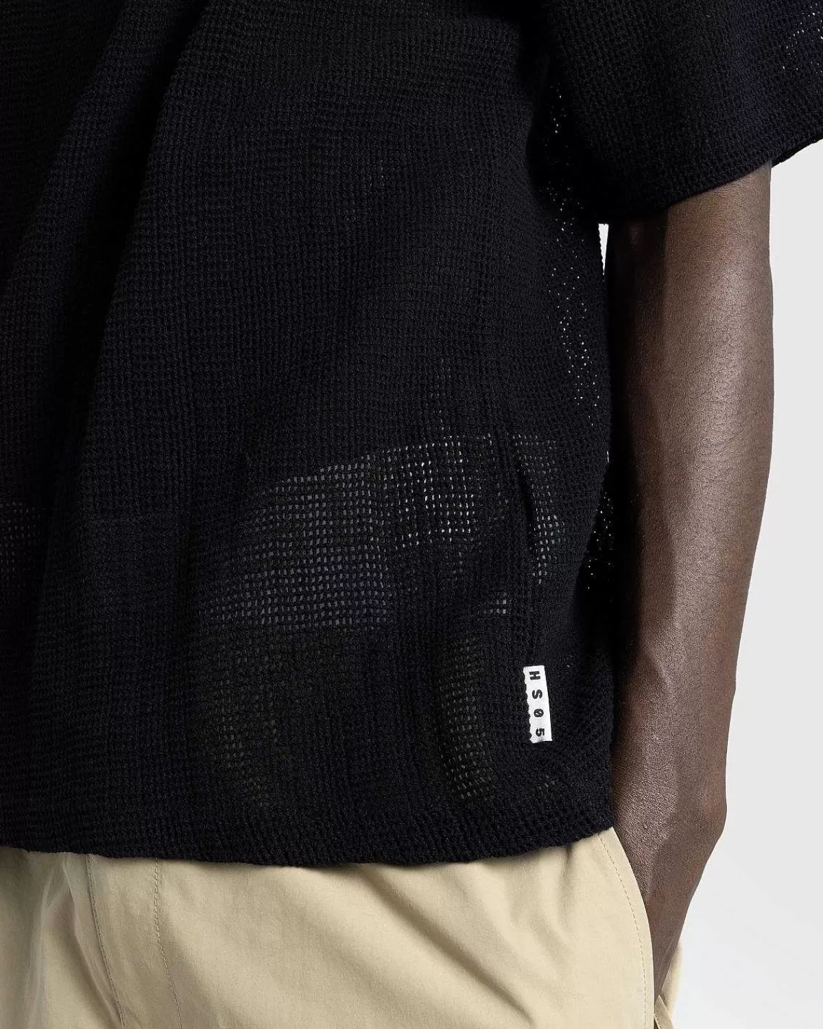 pigmentfarvet_mesh_tshirt_sort_6.webp T-Shirts>Highsnobiety HS05 Pigmentfarvet Mesh T-Shirt Sort