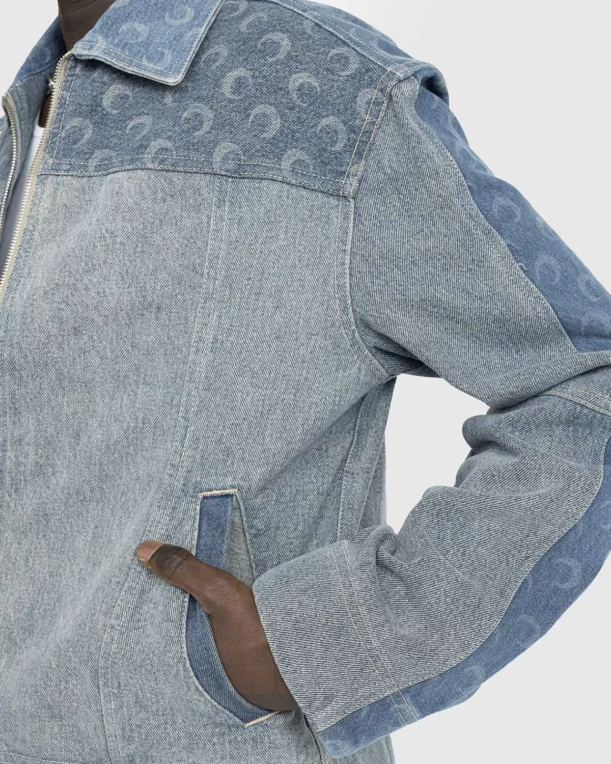 regenereret_denimjakke_bla_5.webp Overtøj>Marine Serre Regenereret Denimjakke Bla