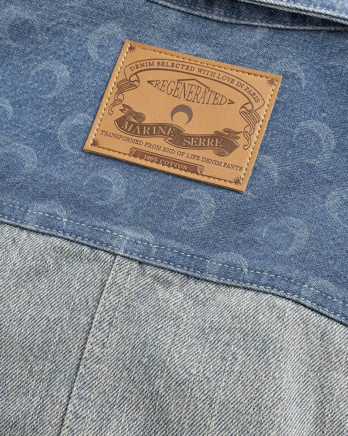 regenereret_denimjakke_bla_7.webp Overtøj>Marine Serre Regenereret Denimjakke Bla