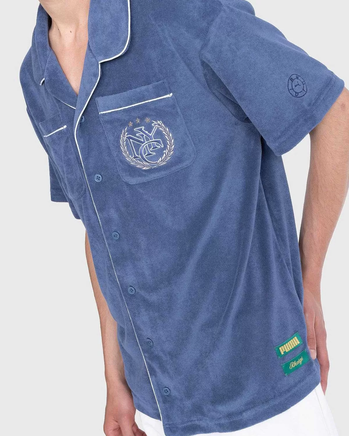 rhuigi_kortaermet_buttondown_skjorte_inky_blue_4.webp Skjorter>Puma Rhuigi Kortaermet Button-Down Skjorte Inky Blue