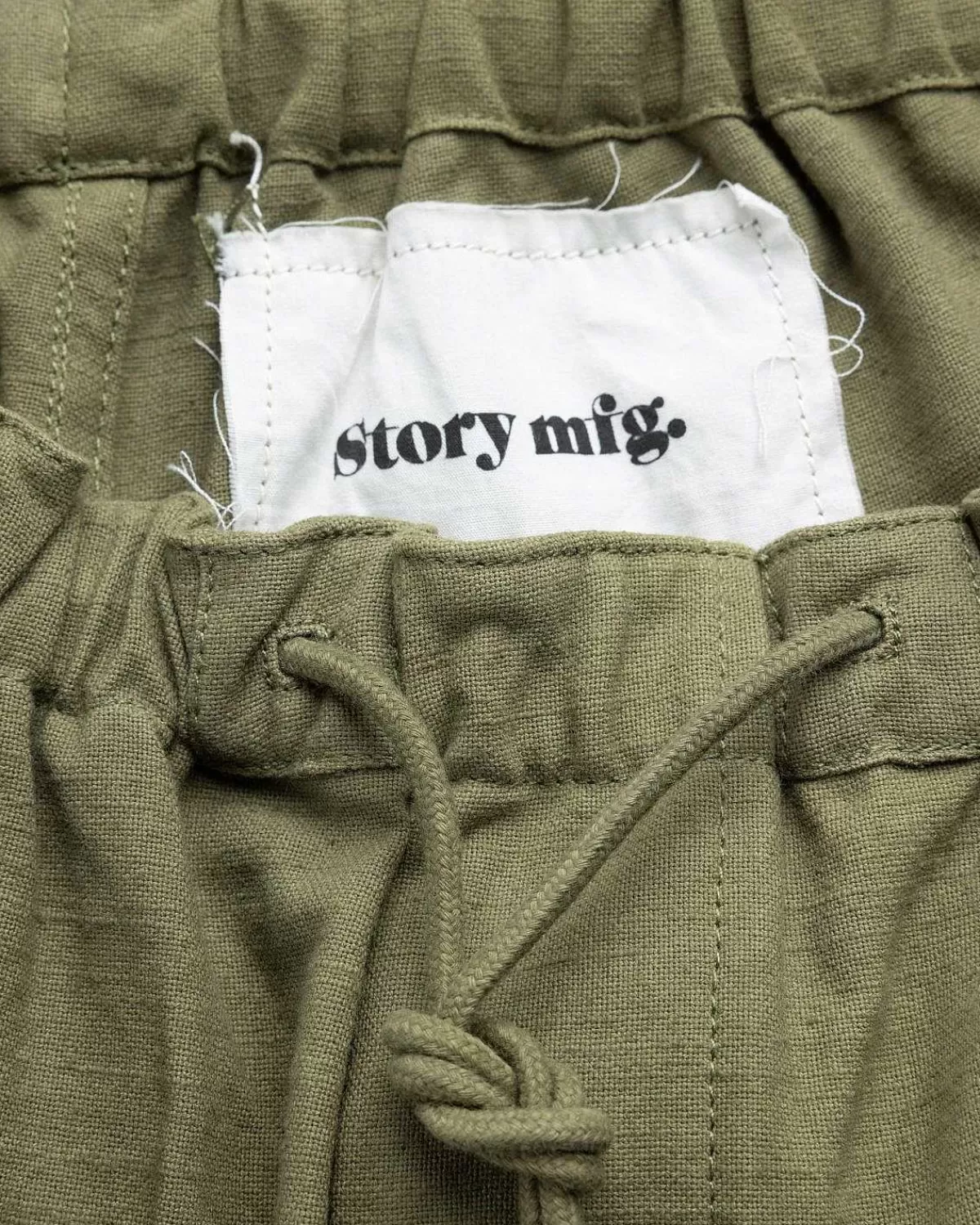 salt_shorts_olive_slub_6.webp Shorts>Story mfg. Salt Shorts Olive Slub
