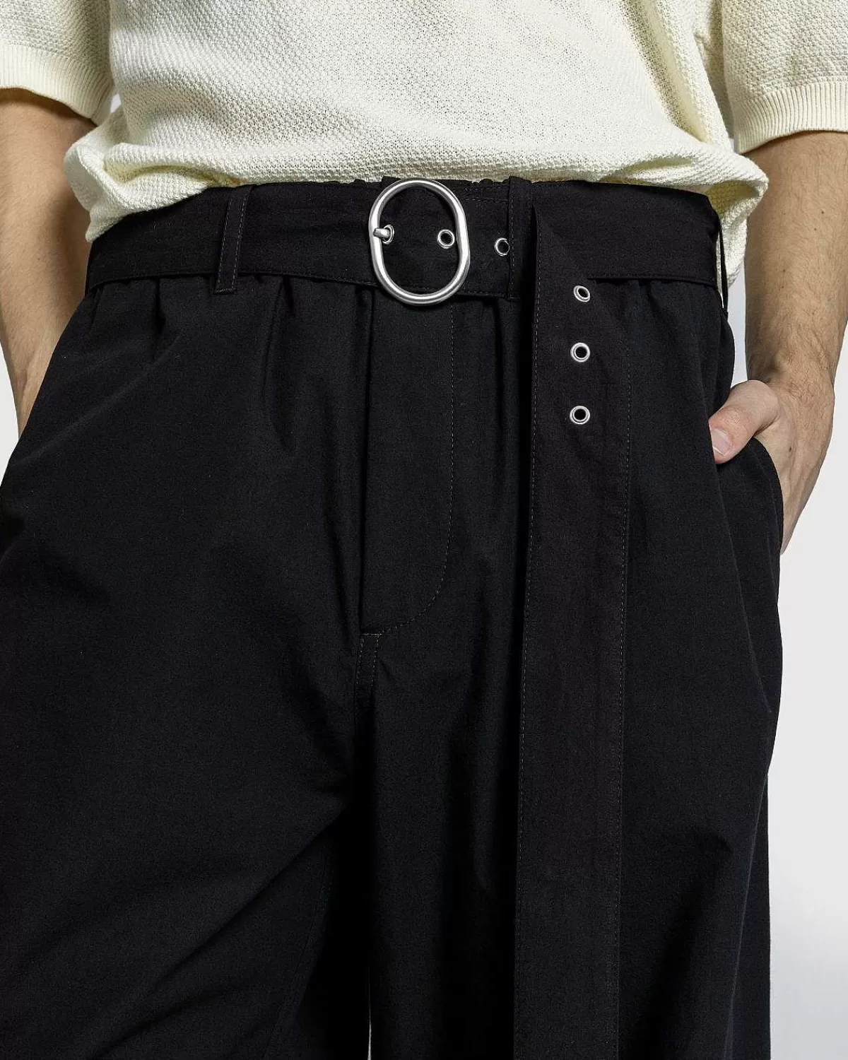 sorte_bukser_med_baelte_5.webp Bukser>Jil Sander Sorte Bukser Med Baelte