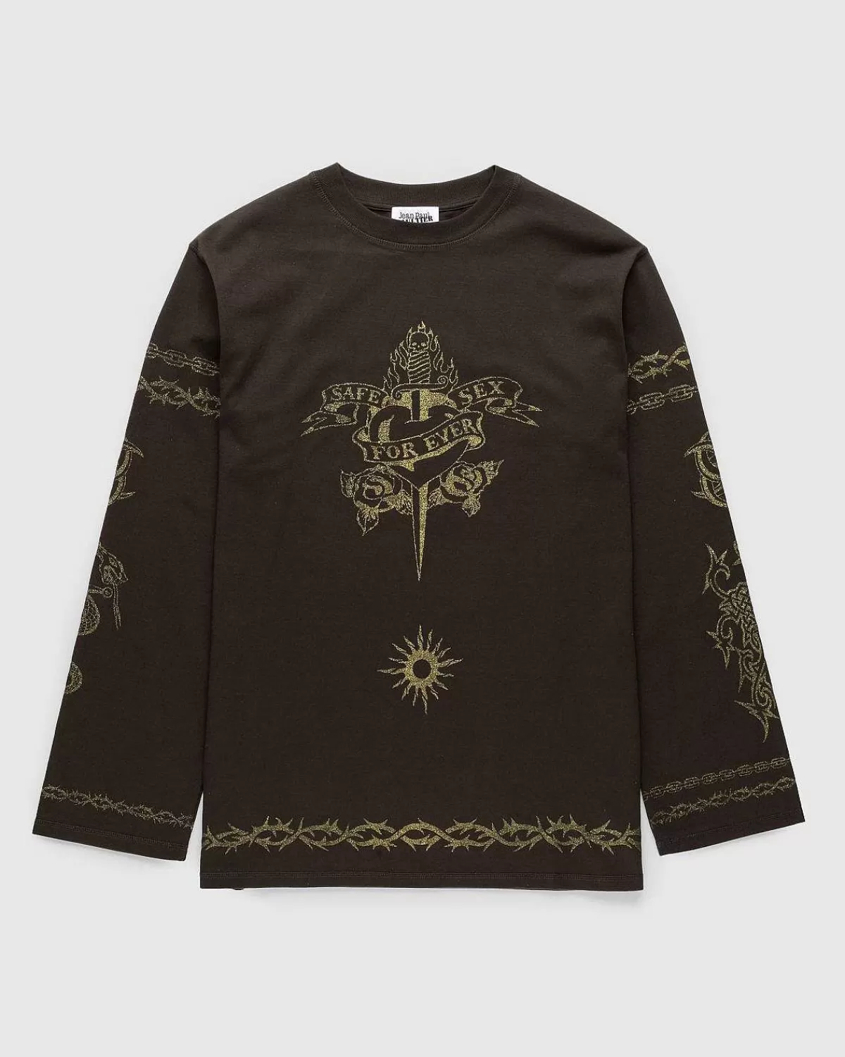 tattoo_safe_sex_sweatshirt_morkebrun_1.webp T-Shirts>Jean Paul Gaultier Tattoo Safe Sex Sweatshirt Morkebrun