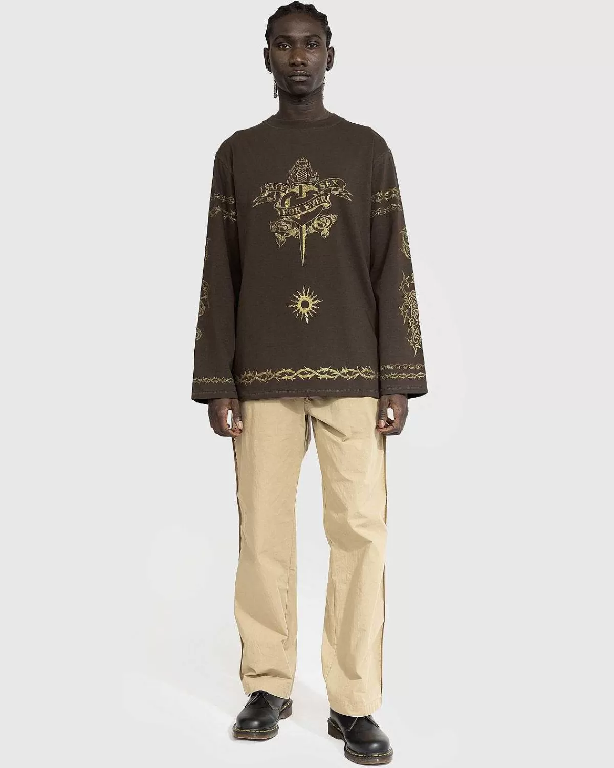 tattoo_safe_sex_sweatshirt_morkebrun_4.webp T-Shirts>Jean Paul Gaultier Tattoo Safe Sex Sweatshirt Morkebrun