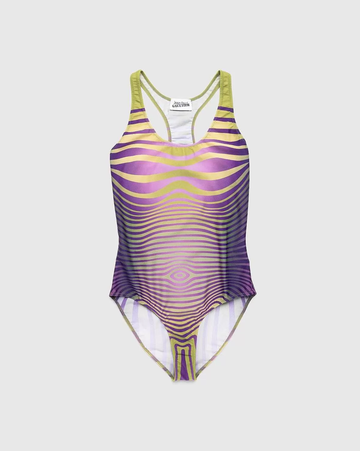 trykt_morphing_stripes_badedragt_gron_1.webp Badetøj>Jean Paul Gaultier Trykt Morphing Stripes Badedragt Gron