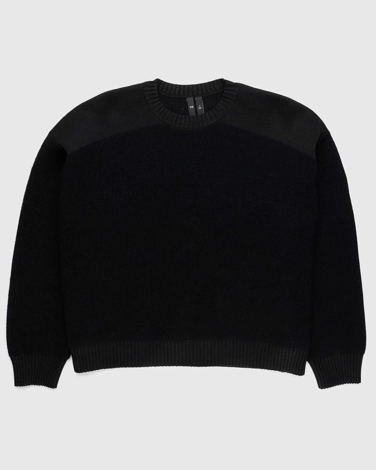 utility_sweater_med_rund_hals_sort_1.webp Strik>Y-3 Utility Sweater Med Rund Hals, Sort