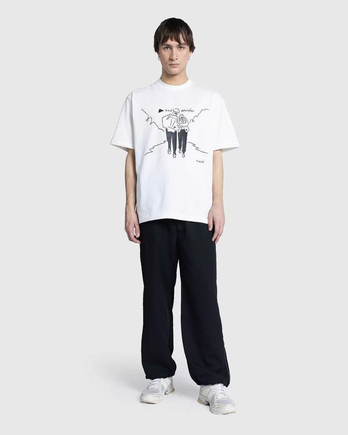 yu_nagaba_trykt_t_hvid_3.webp T-Shirts>And Wander Yu Nagaba Trykt T Hvid