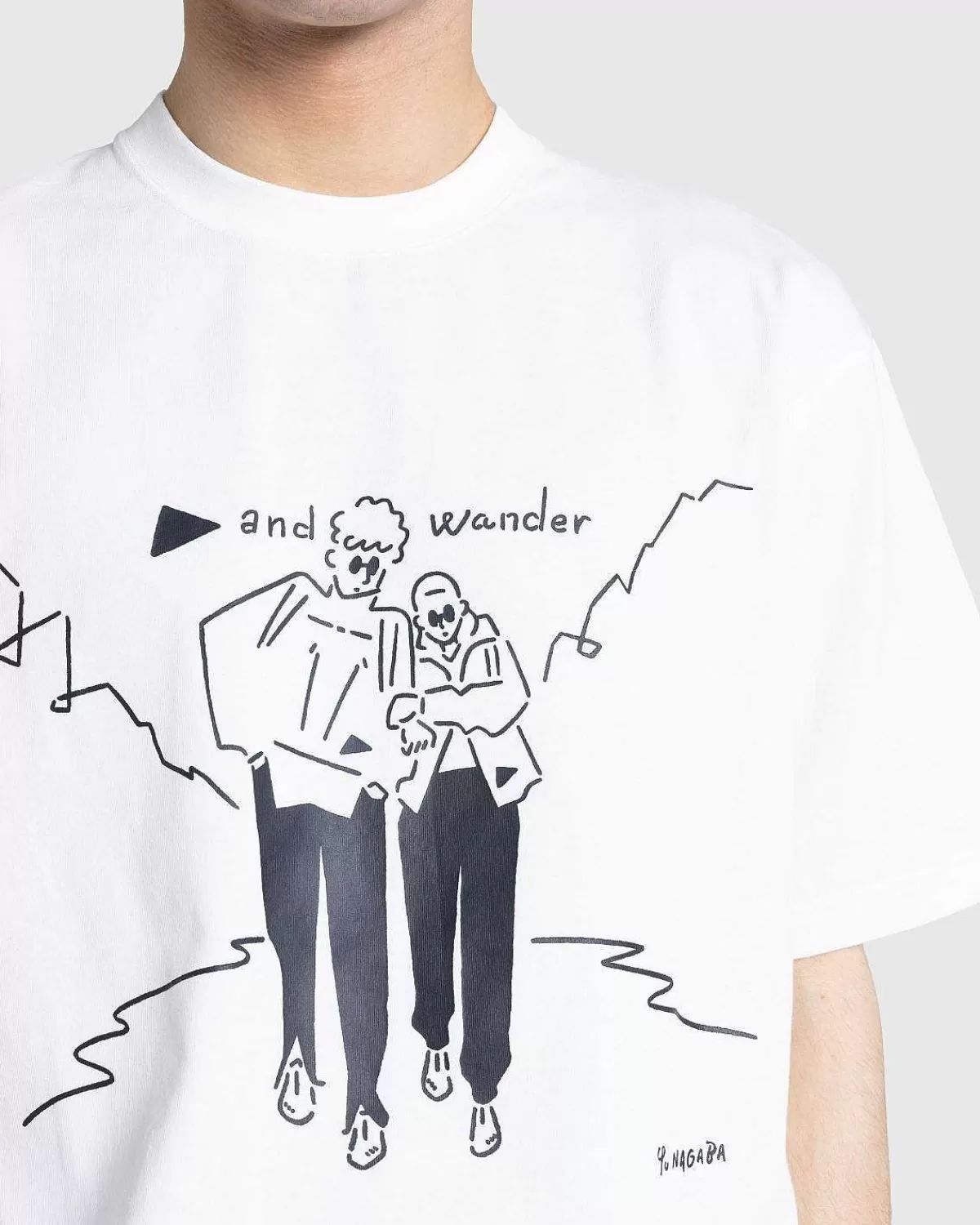 yu_nagaba_trykt_t_hvid_5.webp T-Shirts>And Wander Yu Nagaba Trykt T Hvid